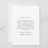 書モダン跡の結婚写真 サンキューカード (裏面)