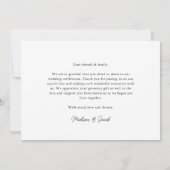 書モダン跡の結婚写真 サンキューカード (裏面)