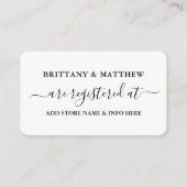 書モダン跡の結婚登録簿 エンクロージャーカード (正面)