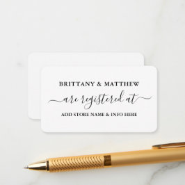 書モダン跡の結婚登録簿 エンクロージャーカード