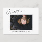 書モダン跡インクスクリプトアートのグラッドフォト ポストカード (正面)