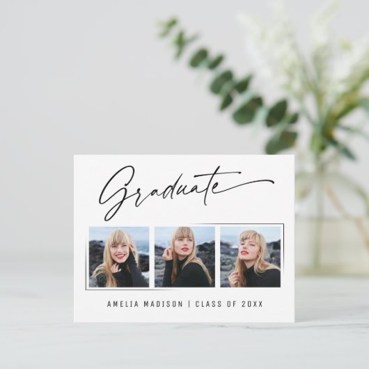 書モダン跡インクスクリプトアートフルグラード3写真 ポストカード (スタンド正面)