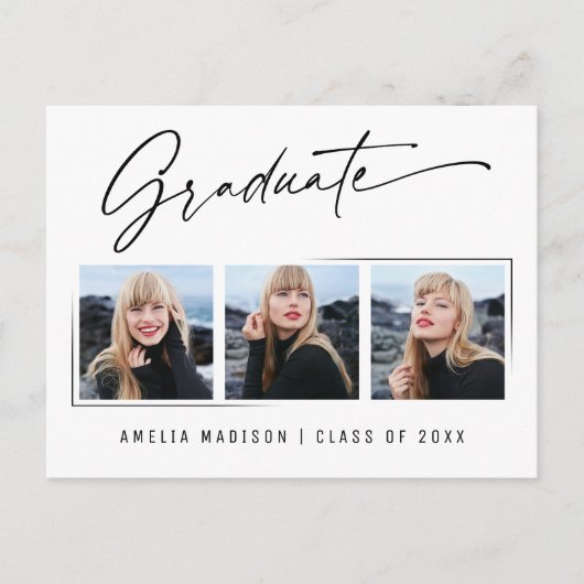 書モダン跡インクスクリプトアートフルグラード3写真 ポストカード (正面)