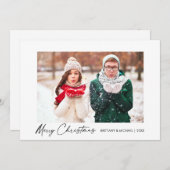 書モダン跡インクスクリプトカップル写真 シーズンカード (正面/裏面)