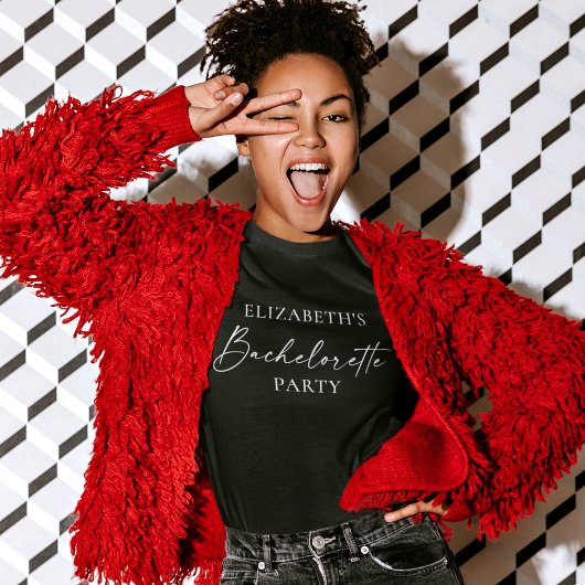 書モダン跡インクスクリプトバチェロレッテ Tシャツ