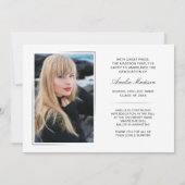 書モダン跡インクスクリプト卒業生2写真 案内状 (裏面)