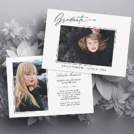 書モダン跡インクスクリプト卒業生2写真 案内状