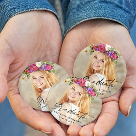 書モダン跡インクスクリプト大学院写真 缶バッジ