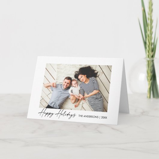 書モダン跡インクスクリプト折り写真 シーズンカード (正面)