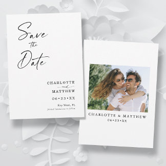 書モダン跡インクスクリプト1写真 セーブザデート