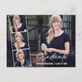 書モダン跡インクスクリプト4写真の卒業 ポストカード (正面)