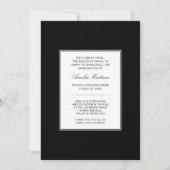 書モダン跡インクスクリプト4写真の卒業 案内状 (裏面)