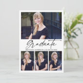 書モダン跡インクスクリプト4写真の卒業 案内状 (スタンド正面)