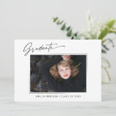 書モダン跡インクスクリプト4 Photo Grad両面 案内状 (スタンド正面)