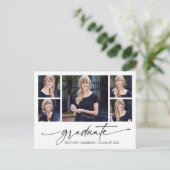 書モダン跡インクスクリプト5写真の卒業 ポストカード (スタンド正面)