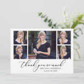 書モダン跡インクスクリプト5枚の写真卒業 サンキューカード (スタンド正面)