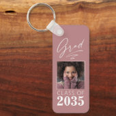 書モダン跡インクスクリプトGrad写真2面 キーホルダー (正面)