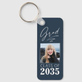 書モダン跡インクスクリプトGrad写真2面 キーホルダー (正面)
