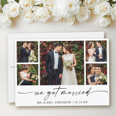 書モダン跡インクペンスクリプト5写真結婚の 案内状