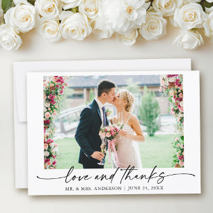 書モダン跡インクペン愛結婚の写真 サンキューカード