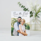 書モダン跡インクペン日付の写真を保存 ポストカード (スタンド正面)