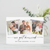 書モダン跡インクペン3写真結婚s 案内状 (スタンド正面)