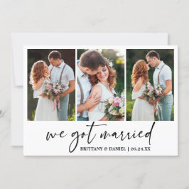 書モダン跡インクペン3写真結婚s 案内状