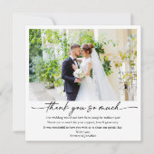 書モダン跡インクペ結婚ンの写真広場 サンキューカード (正面)