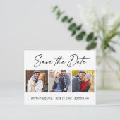 書モダン跡インク日付を保存する3写真 ポストカード (スタンド正面)