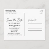 書モダン跡インク日付を保存4写真 ポストカード (裏面)