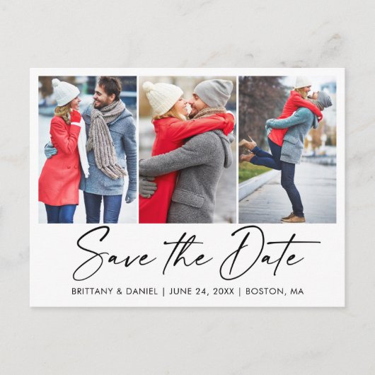 書モダン跡インク3写真の保存日付 ポストカード (正面)