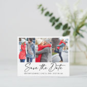 書モダン跡インク3写真の保存日付 ポストカード (スタンド正面)