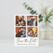 書モダン跡インク4写真の日付を保存 ポストカード (スタンド正面)