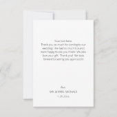 書モダン跡インスタント写真サンキューカード 招待状 (裏面)