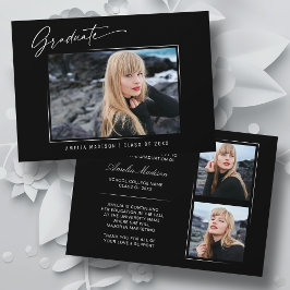 書モダン跡エレガント墨文字3写真グラード 案内状