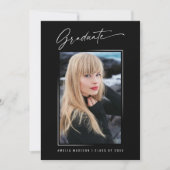 書モダン跡エレガント墨文字4 Photo Grad 案内状 (正面)