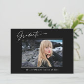 書モダン跡エレガント墨文字4 Photo Grad 案内状 (スタンド正面)