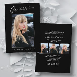 書モダン跡エレガント墨文字4 Photo Grad 案内状