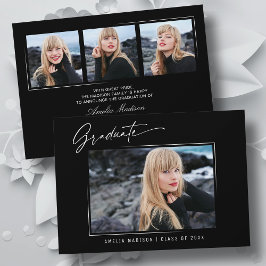 書モダン跡エレガント墨文字4 Photo Grad 案内状
