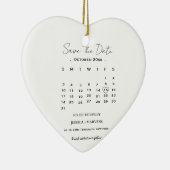 書モダン跡カレンダー非写真保存日 セラミックオーナメント (右)