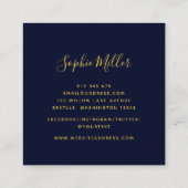 書モダン跡サファイアブルー《写真》ぼけ味灯 スクエア名刺 (裏面)