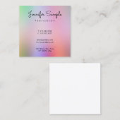 書モダン跡スクリプトテンプレートエレガント スクエア名刺 (正面/裏面)