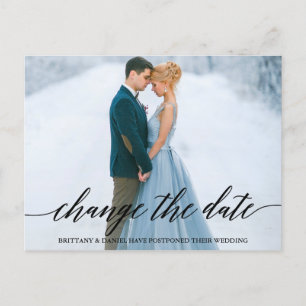 書モダン跡スクリプト写真の日付の変更 ポストカード