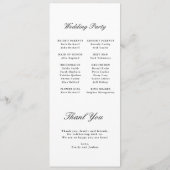 書モダン跡ブラック&ホワ結婚イト プログラム (裏面)