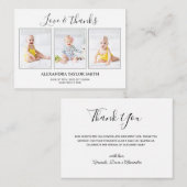 書モダン跡ベビーサンキューカード ノートカード (正面/裏面)