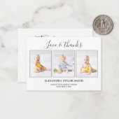 書モダン跡ベビーサンキューカード ノートカード (正面/裏面インサイチュ)