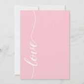 書モダン跡結婚の白黒 招待状 (裏面)