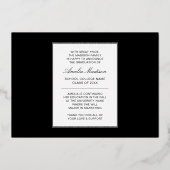 書モダン跡金ゴールドインクスクリプトフォトグラードカード 箔招待状 (裏面)