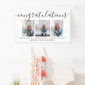 書モダン跡3写真の卒業 横断幕 (インサイチュ)