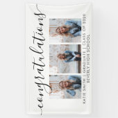 書モダン跡3写真の卒業 横断幕 (縦)